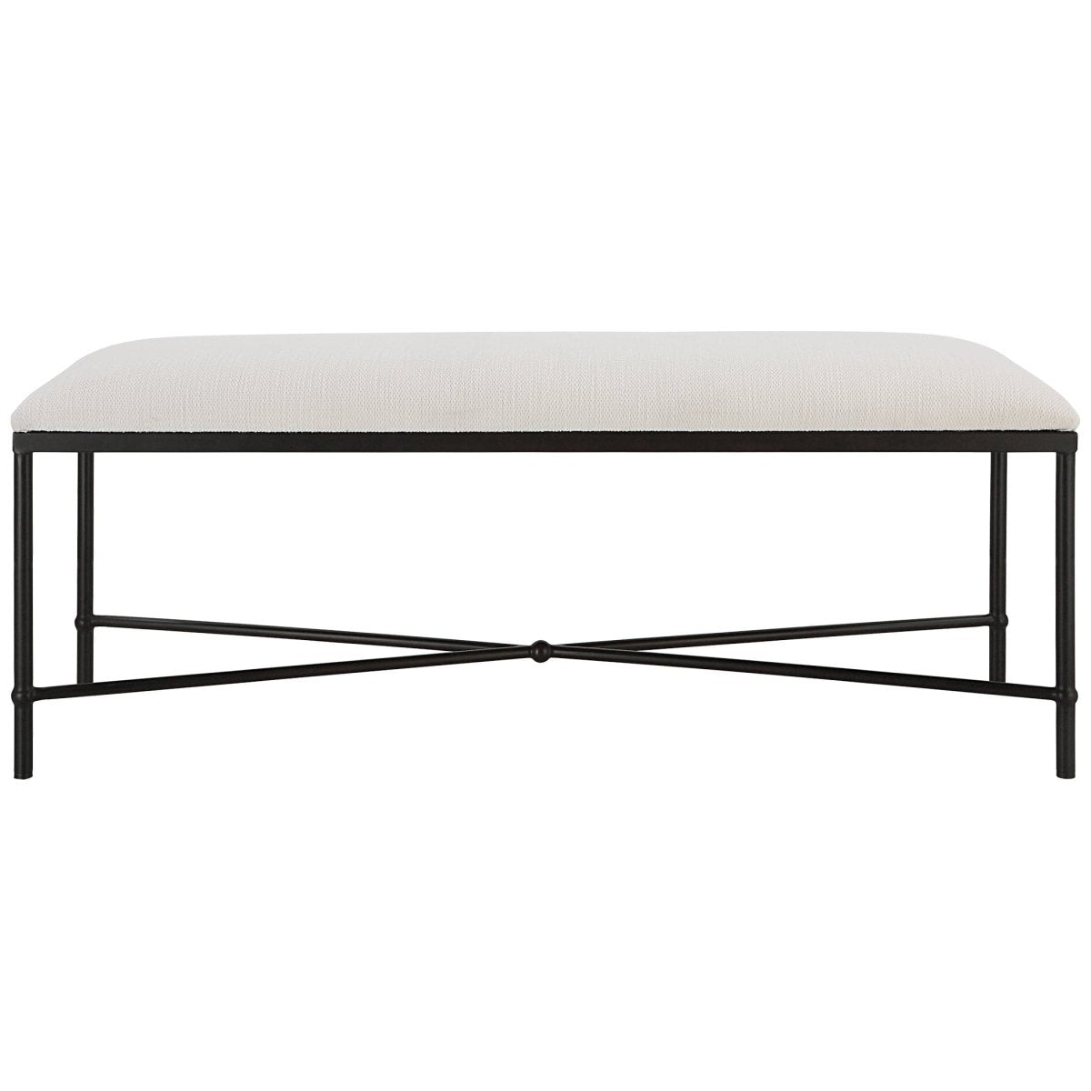 Avenham Black Framed Bench - Uttermost - Benches by Modest Hut