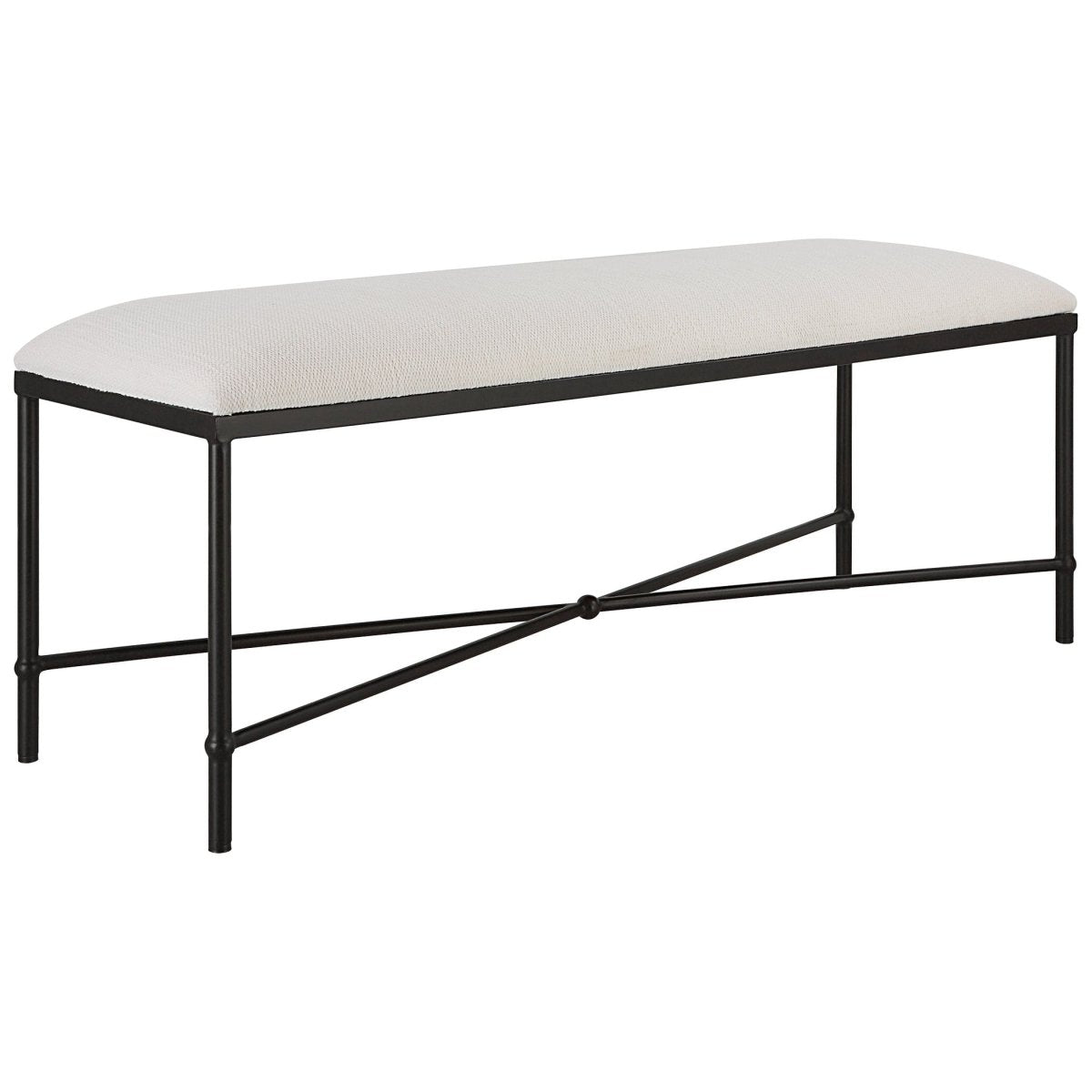 Avenham Black Framed Bench - Uttermost - Benches by Modest Hut