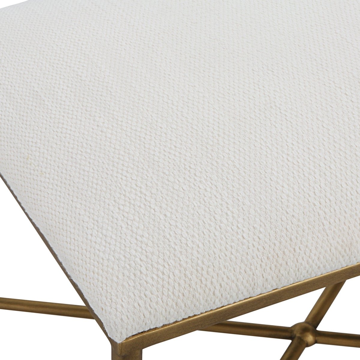Avenham Small Gold Framed Bench - Uttermost - Benches by Modest Hut