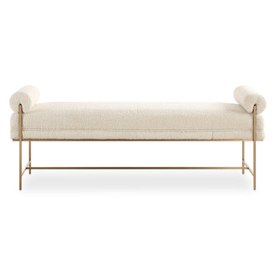 Bolster Pearl White Bench - Uttermost - Benches by Modest Hut
