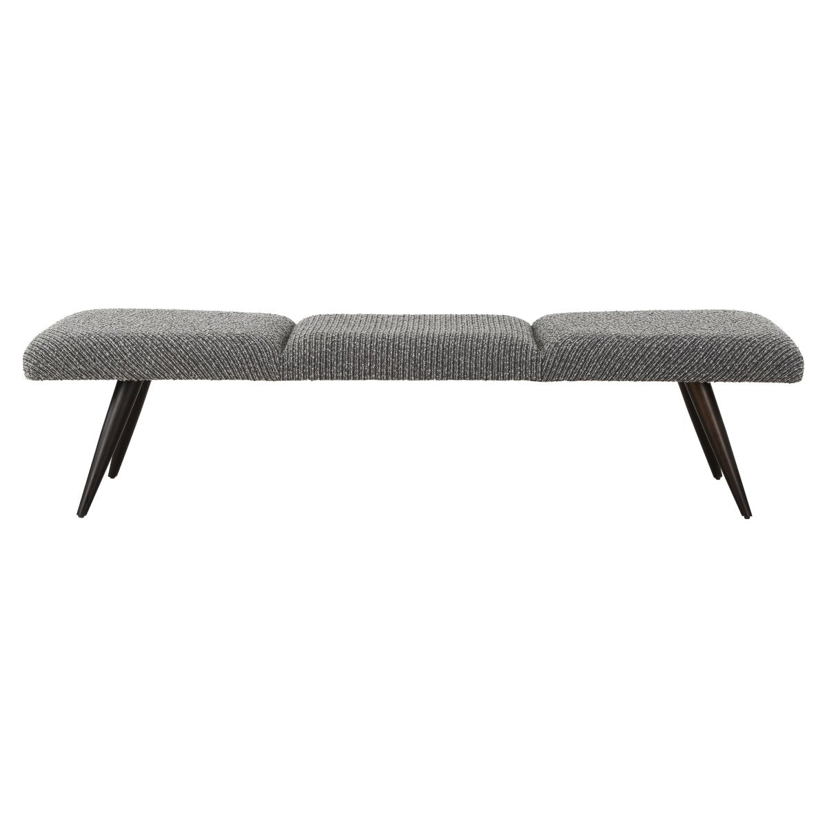 Bowtie Charcoal Fabric Bench - Uttermost - Benches by Modest Hut