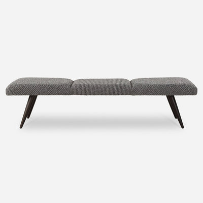 Bowtie Charcoal Fabric Bench - Uttermost - Benches by Modest Hut