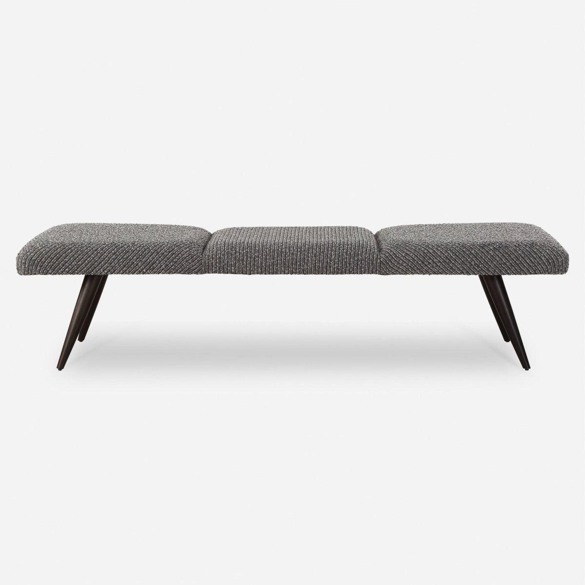 Bowtie Charcoal Fabric Bench - Uttermost - Benches by Modest Hut