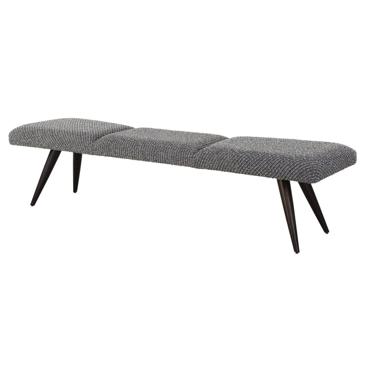 Bowtie Charcoal Fabric Bench - Uttermost - Benches by Modest Hut