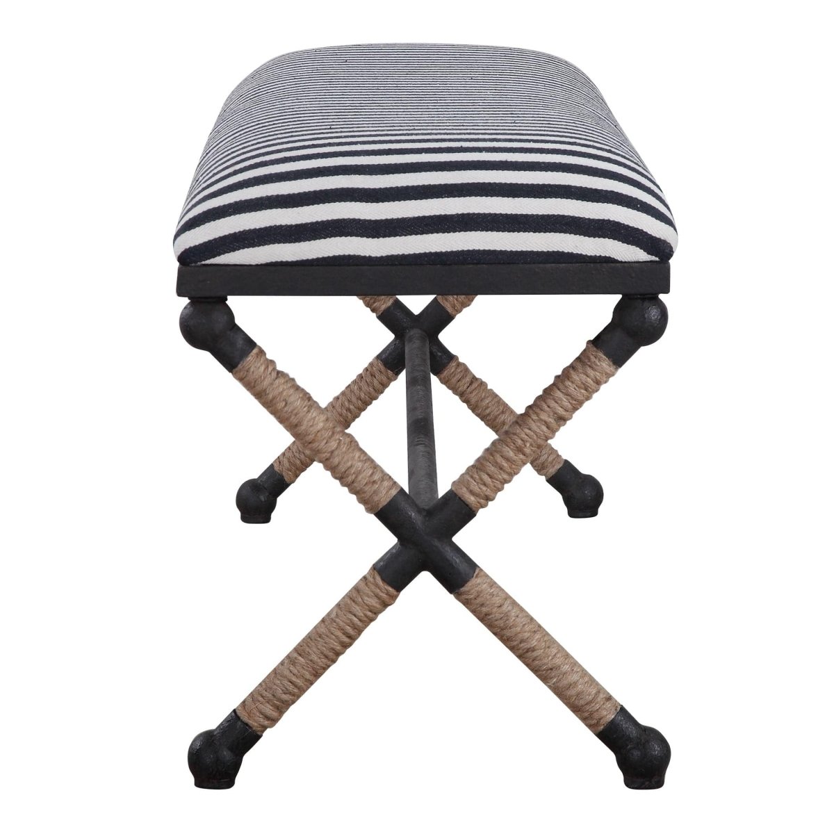 Braddock Striped Coastal Bench - Uttermost - Benches by Modest Hut