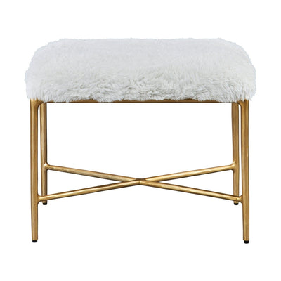 Charmed Sheepskin Small Bench - Uttermost - Benches by Modest Hut