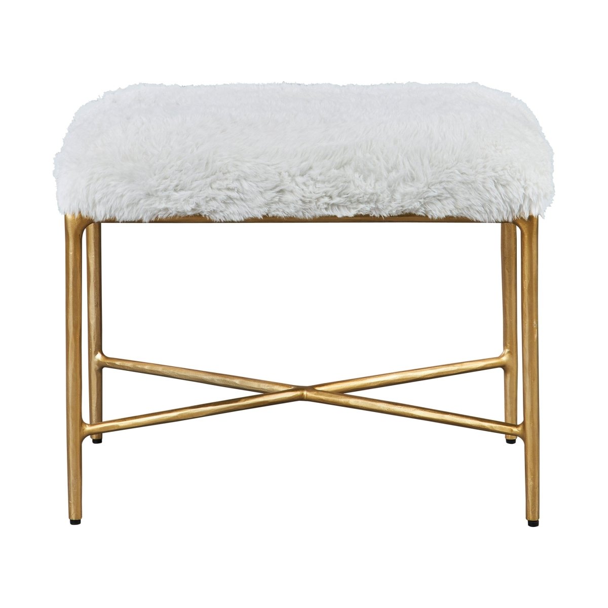 Charmed Sheepskin Small Bench - Uttermost - Benches by Modest Hut