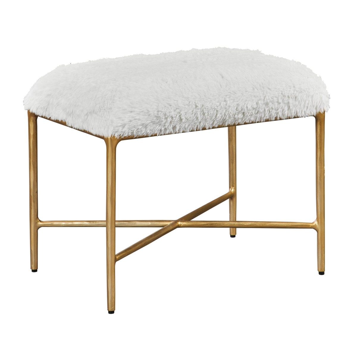 Charmed Sheepskin Small Bench - Uttermost - Benches by Modest Hut