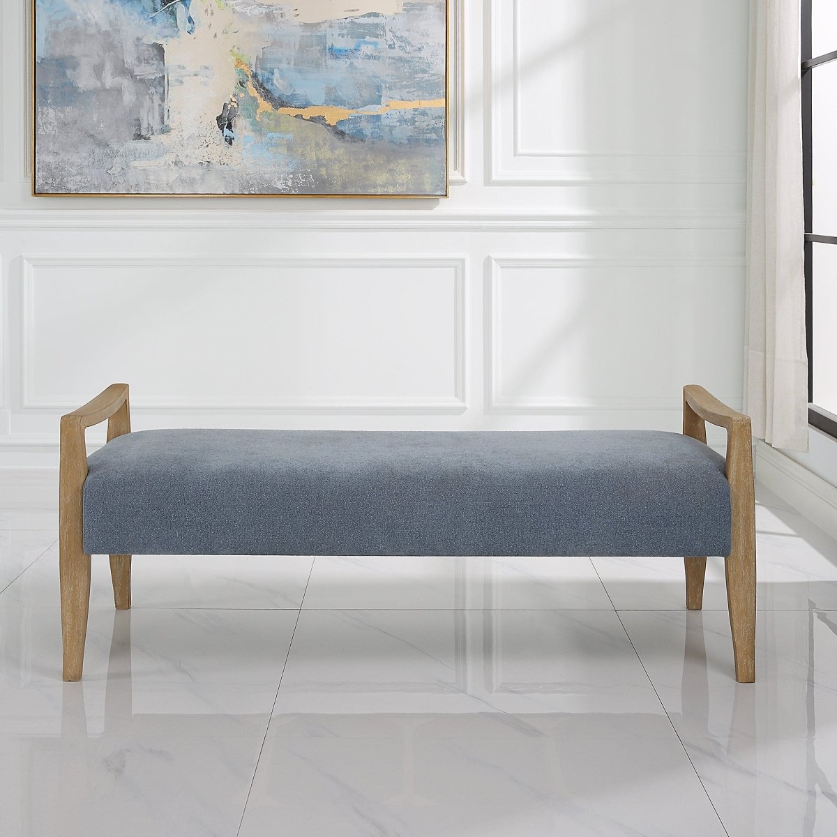 Daylight Sky Blue Bench - Uttermost - Benches by Modest Hut