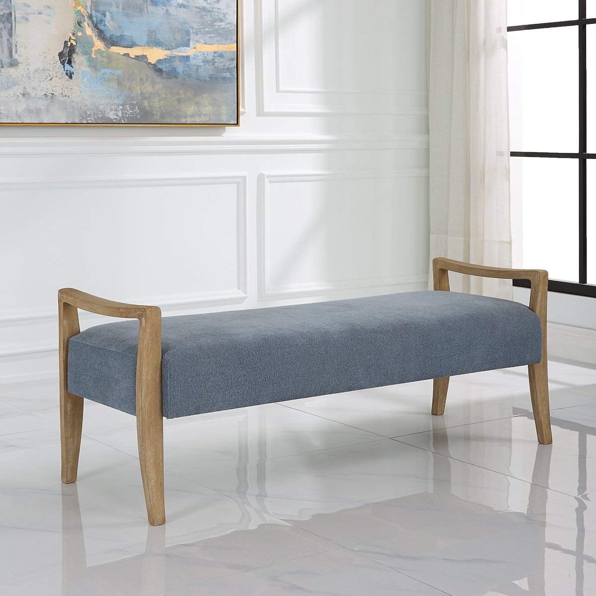 Daylight Sky Blue Bench - Uttermost - Benches by Modest Hut