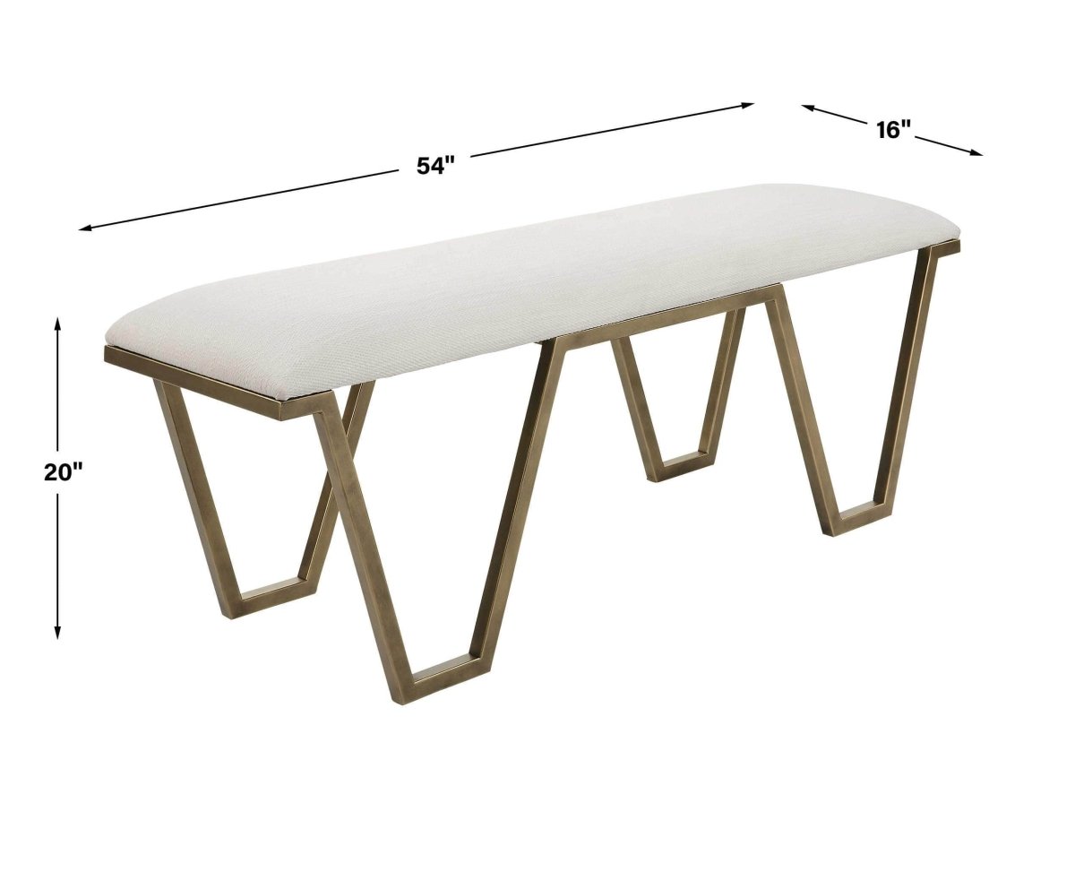 Farrah Geometric Bench - Uttermost - Benches by Modest Hut