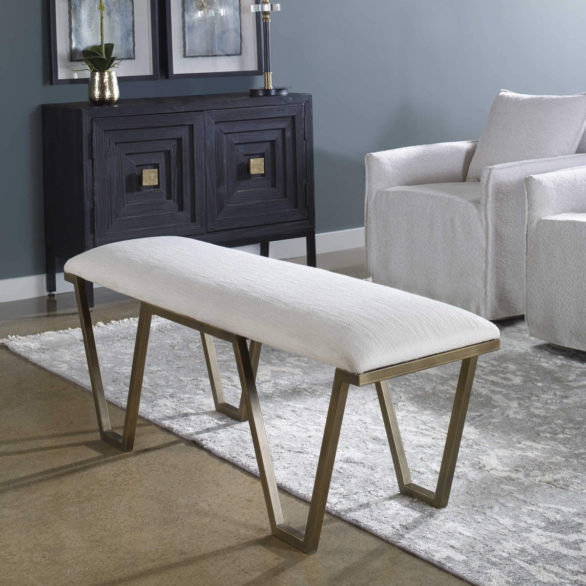 Farrah Geometric Bench - Uttermost - Benches by Modest Hut