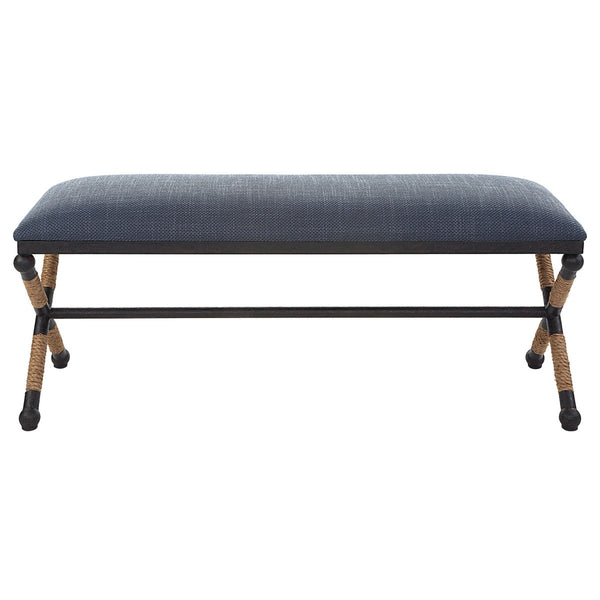 Firth Rustic Navy Bench - Uttermost - Benches by Modest Hut