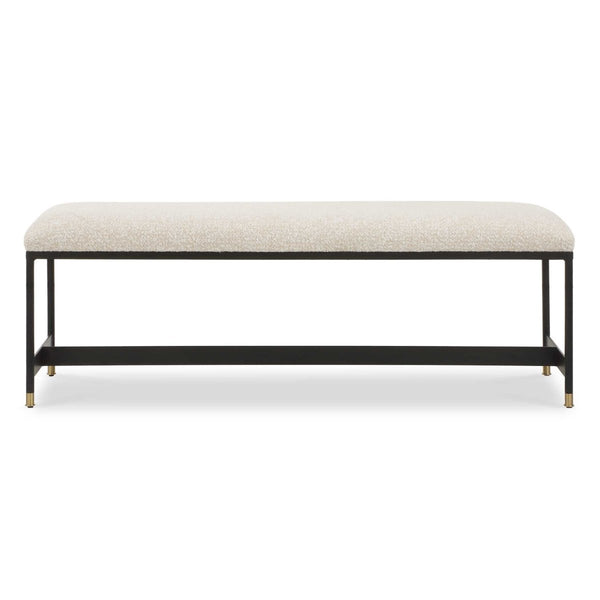 Halston Upholstered White Bench - Uttermost - Benches by Modest Hut