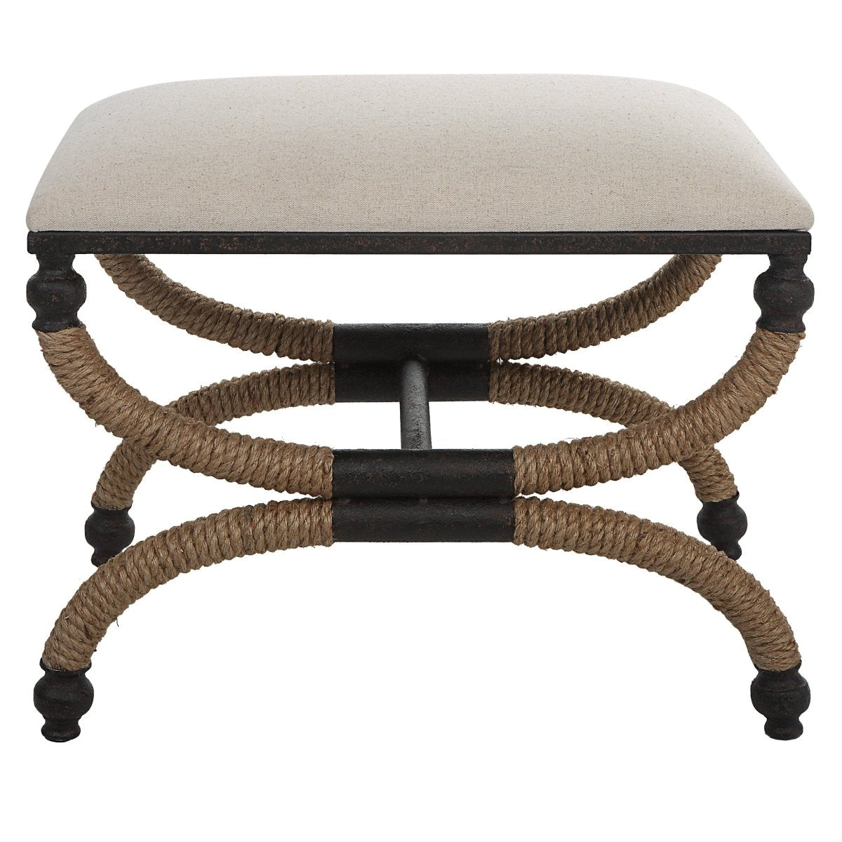 Icaria Upholstered Small Bench - Uttermost - Benches by Modest Hut