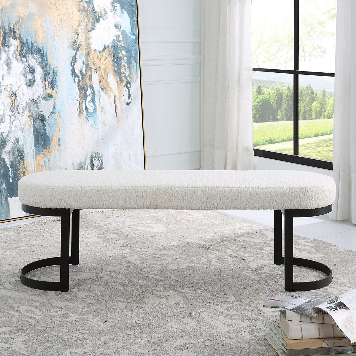 Infinity Black Bench - Uttermost - Benches by Modest Hut