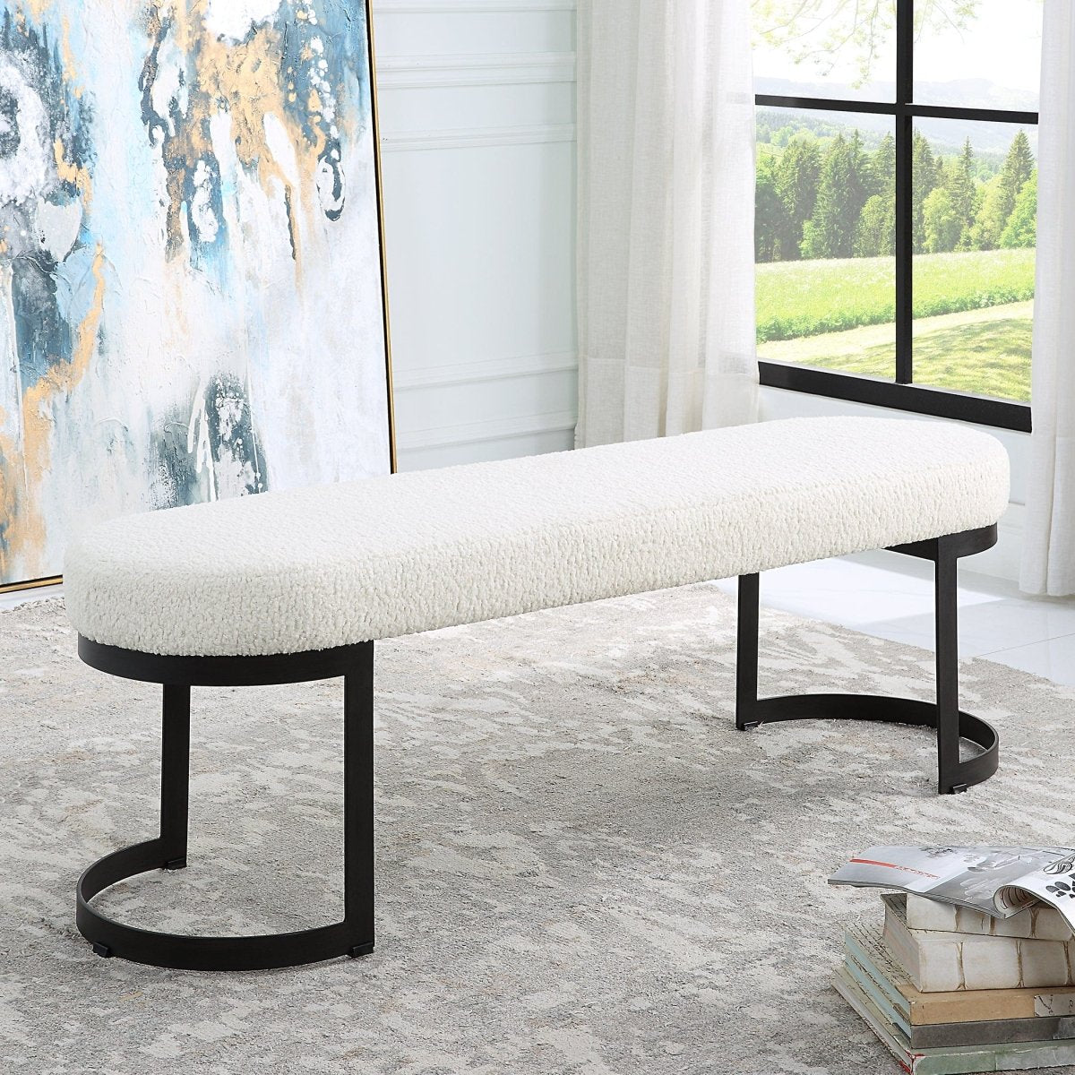 Infinity Black Bench - Uttermost - Benches by Modest Hut