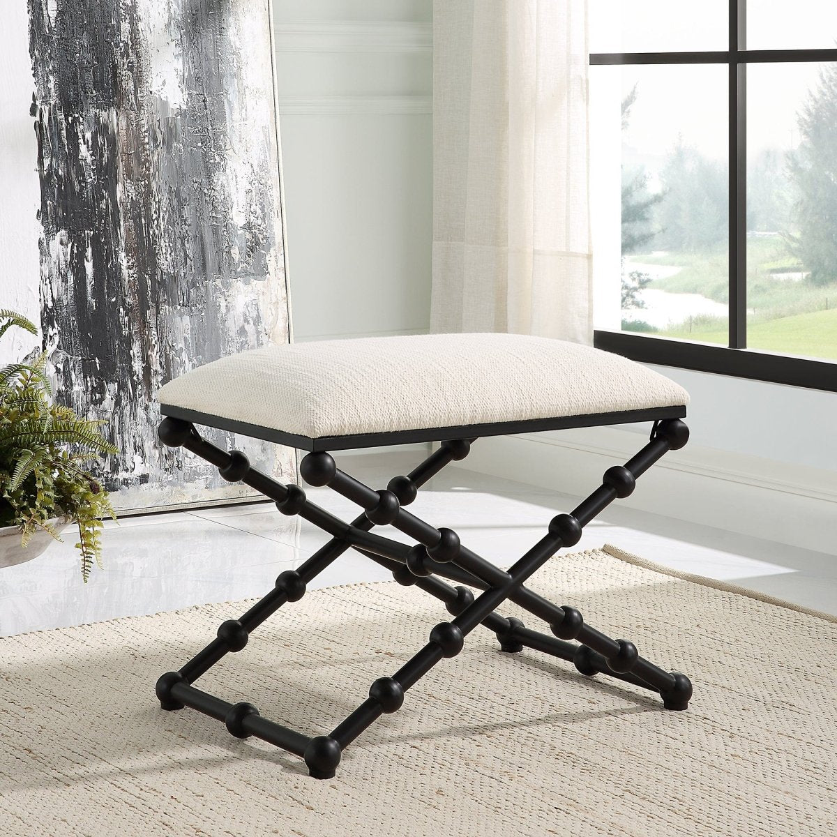 Iron Drops Small Bench - Uttermost - Benches by Modest Hut