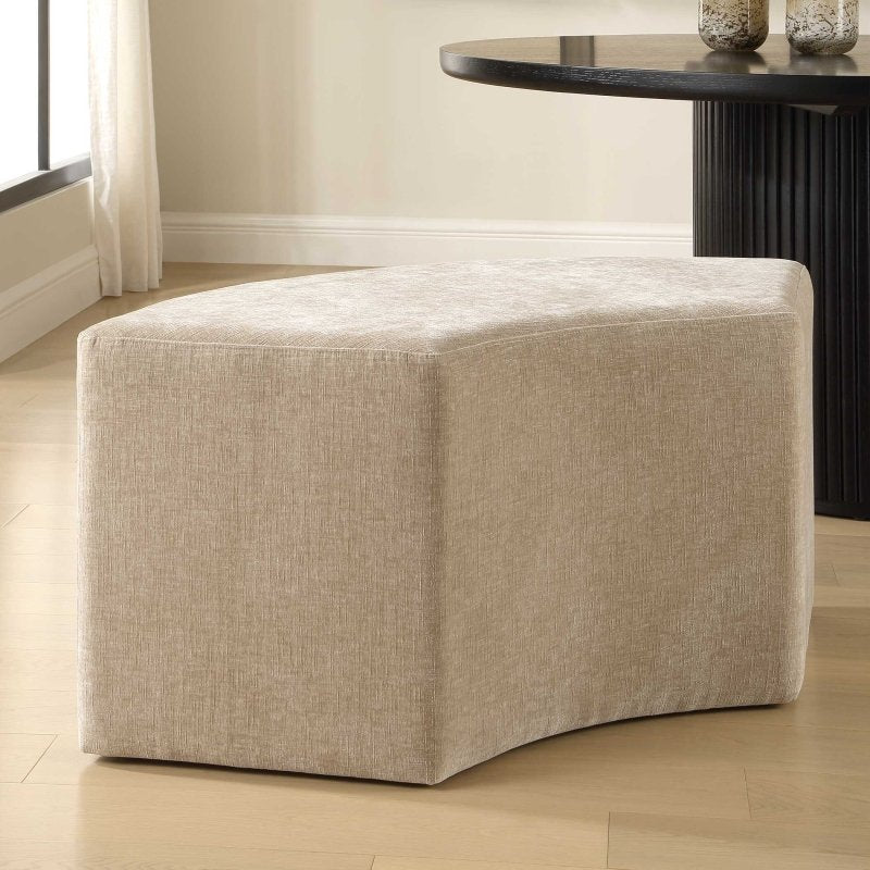 Khai Rounded Plush Dining Bench - Benches