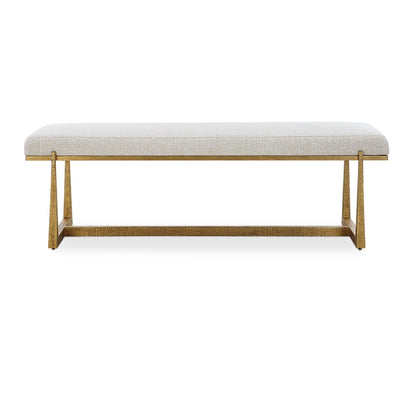 Midas Antique Gold Bench - Uttermost - Benches by Modest Hut