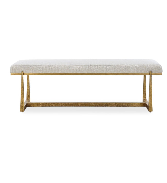 Midas Antique Gold Bench - Uttermost - Benches by Modest Hut