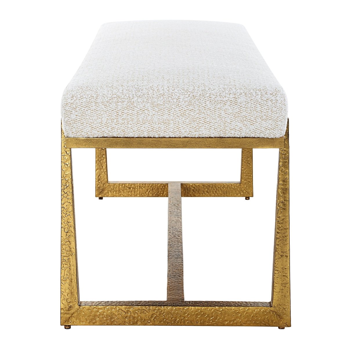 Midas Antique Gold Bench - Uttermost - Benches by Modest Hut