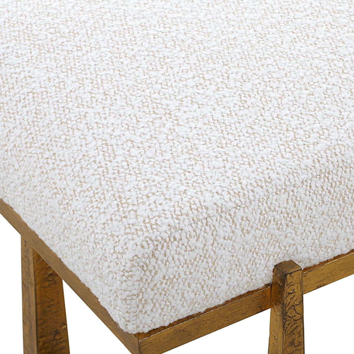 Midas Antique Gold Bench - Uttermost - Benches by Modest Hut