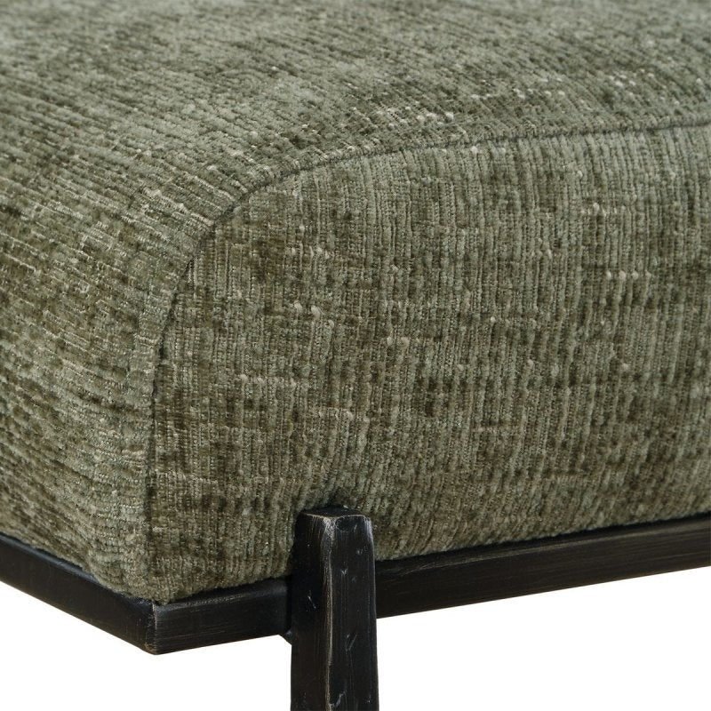 Close-up detail of the Midas Small Bronze Bench