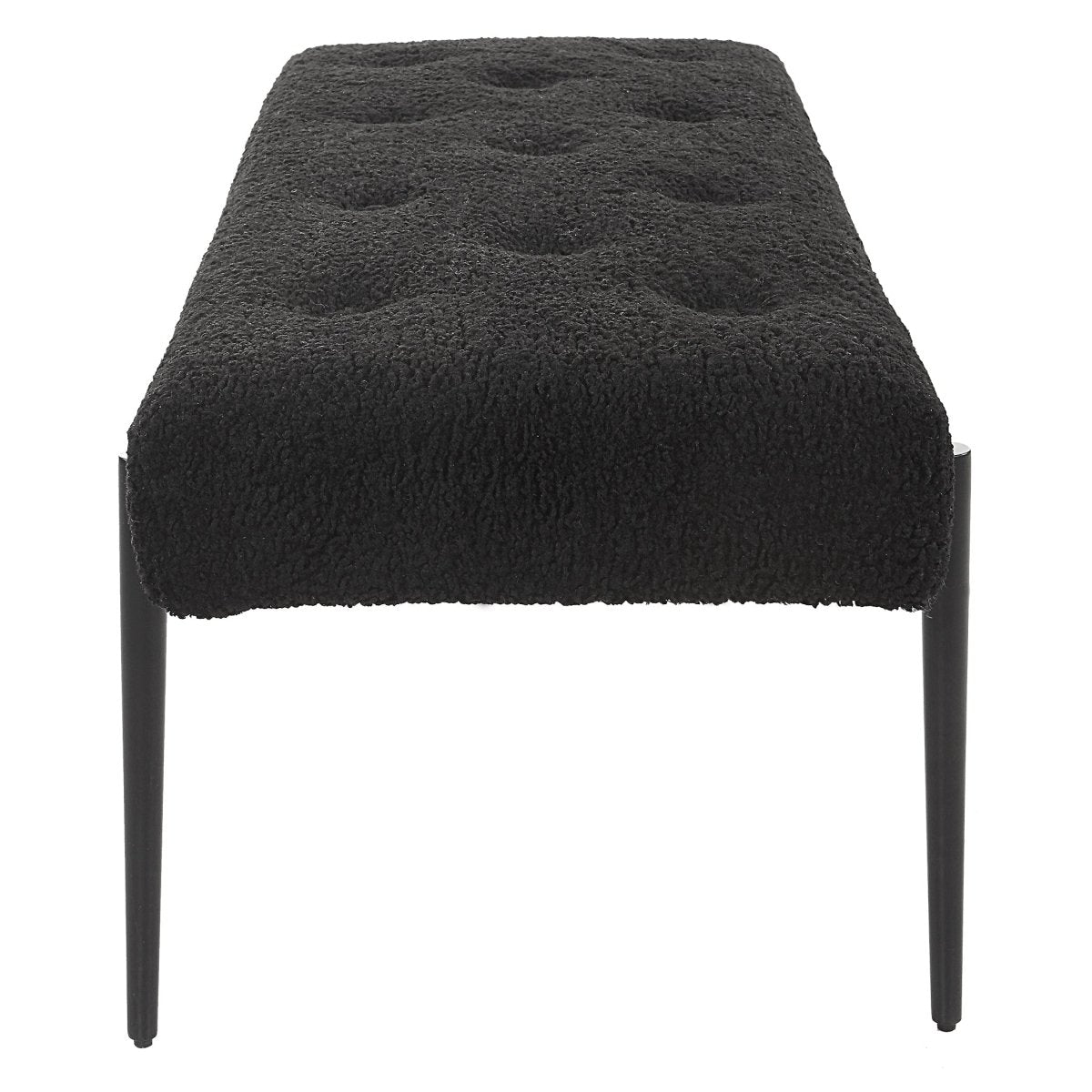 Olivier Modern Black Bench - Uttermost - Benches by Modest Hut