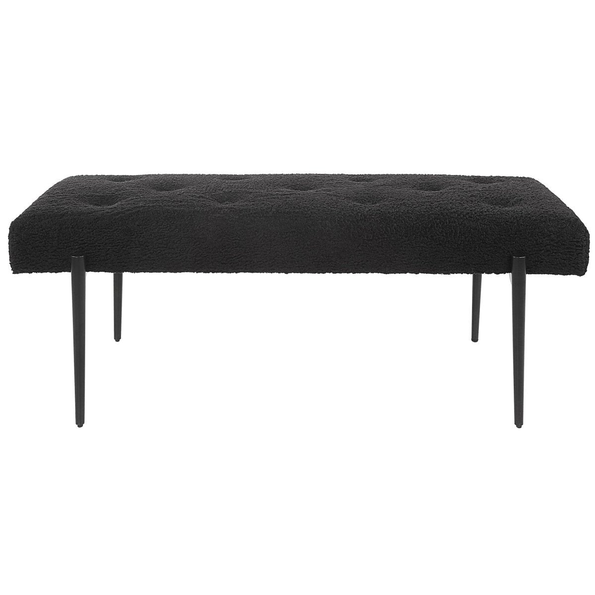 Olivier Modern Black Bench - Uttermost - Benches by Modest Hut