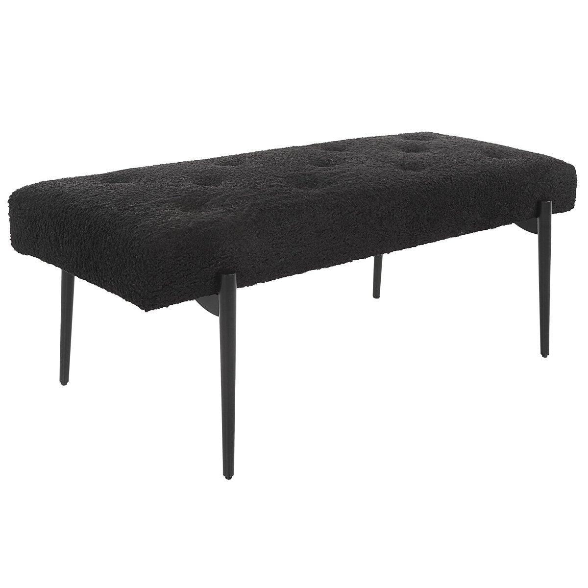 Olivier Modern Black Bench - Uttermost - Benches by Modest Hut