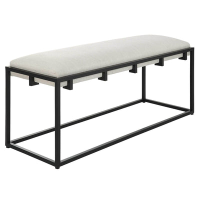 Paradox Iron & Fabric Bench - Uttermost - Benches by Modest Hut