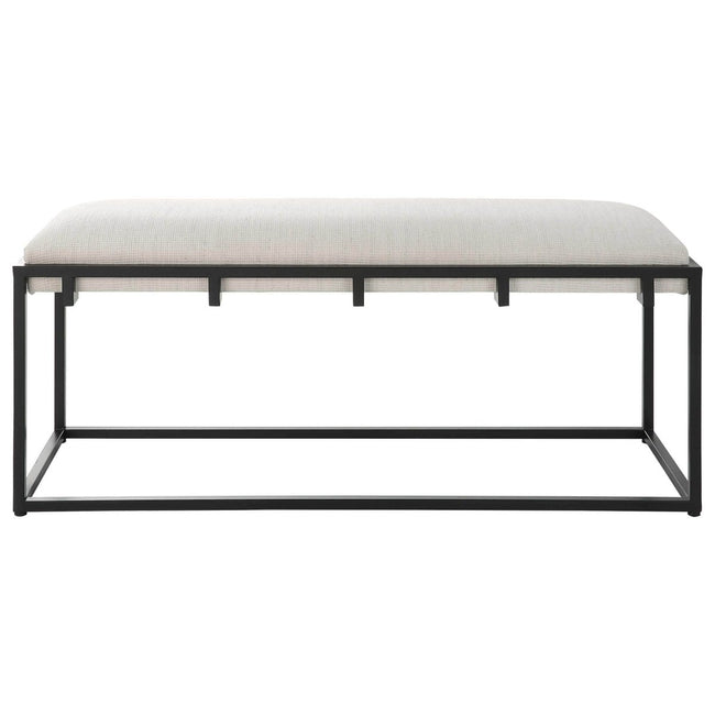 Paradox Iron & Fabric Bench - Uttermost - Benches by Modest Hut