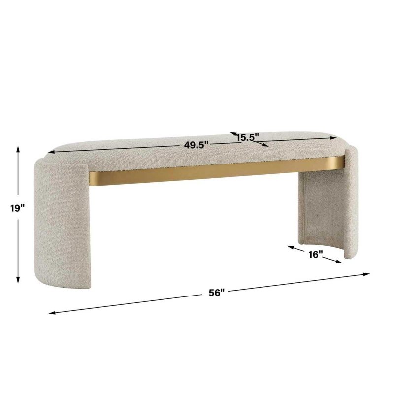 Dimension guide for the Serena Bone Boucle Bench