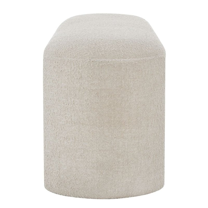 Detail view of the additional polyester boucle detail on the Serena Bone Boucle Bench