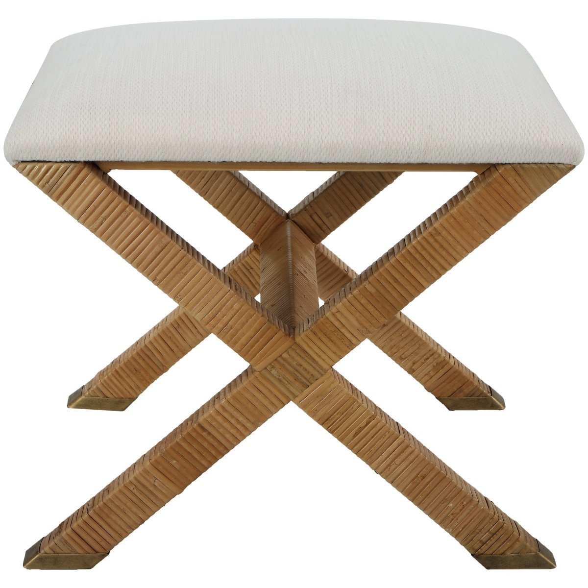 St. Tropez Rattan Small Bench - Uttermost - Benches by Modest Hut