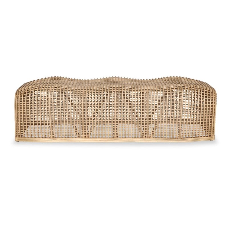 Tino natural rattan bench by Uttermost