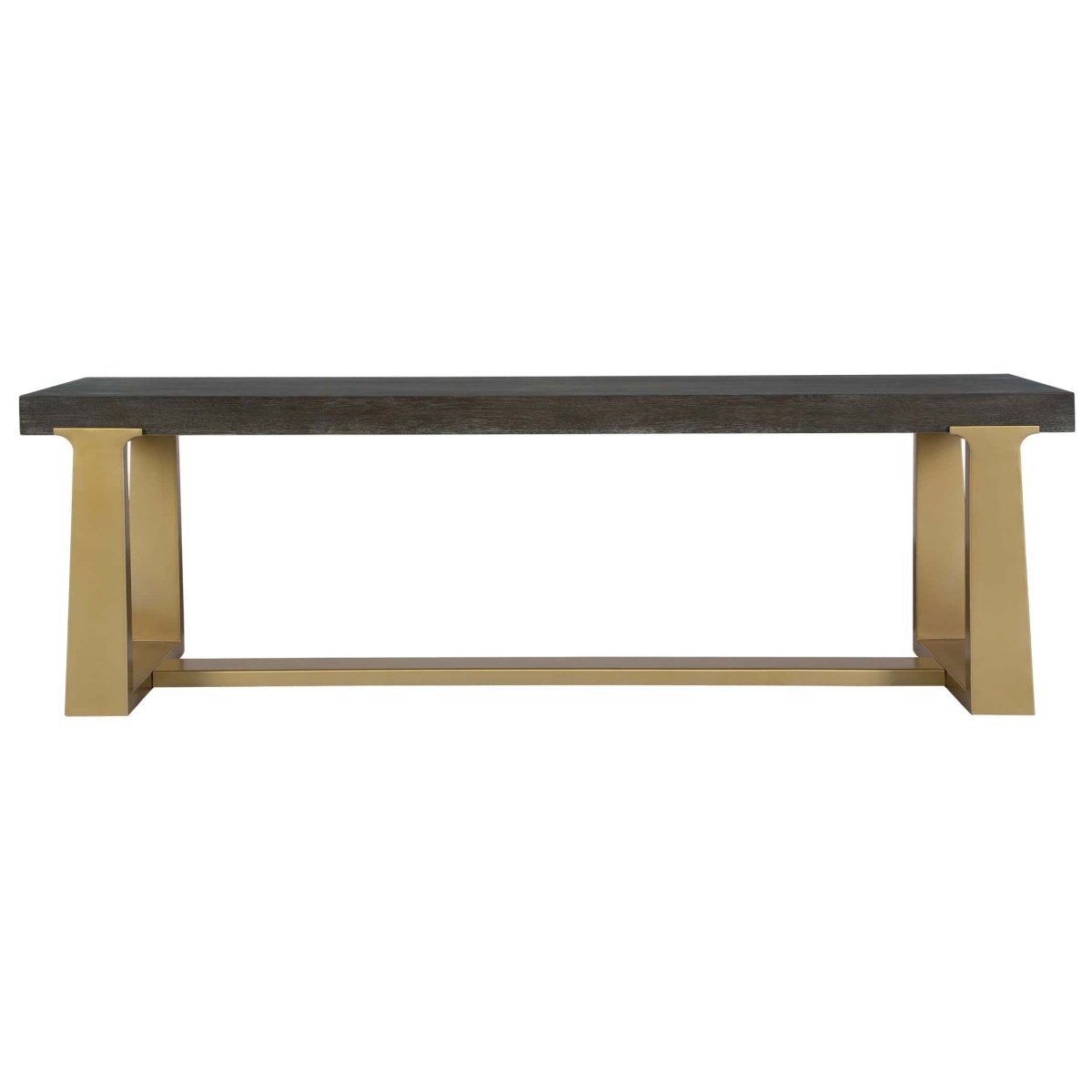 Voyage Brass And Wood Bench - Uttermost - Benches by Modest Hut