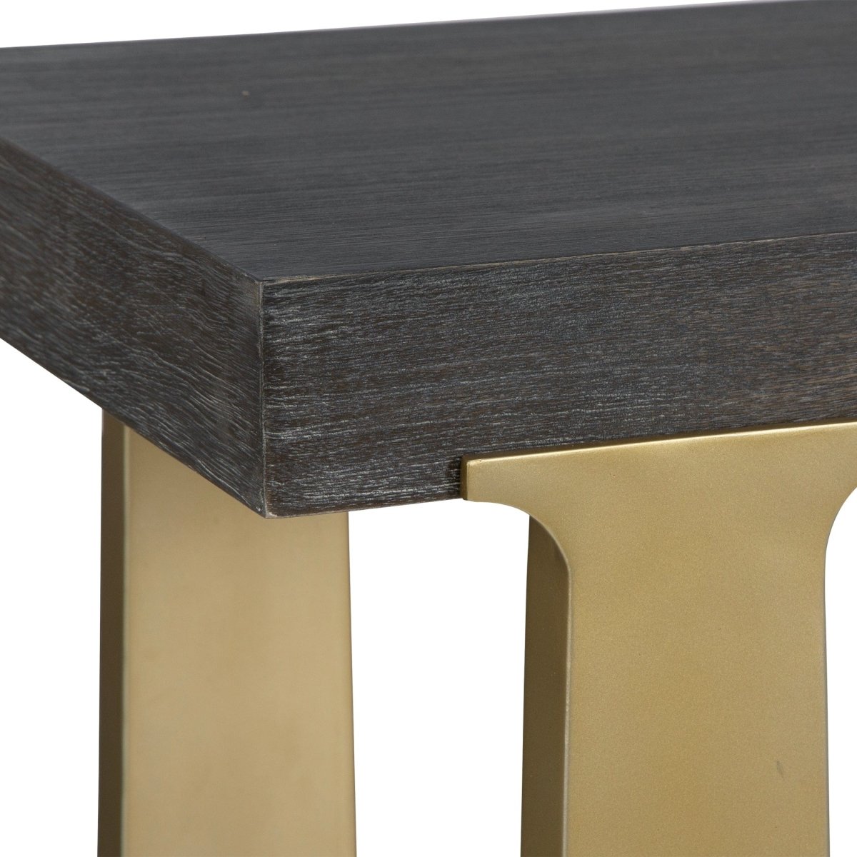 Voyage Brass And Wood Bench - Uttermost - Benches by Modest Hut