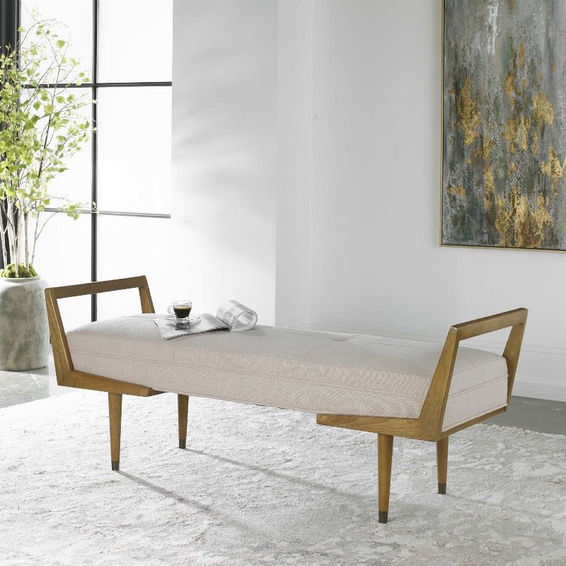 Waylon Ivory Bench - Uttermost - Benches by Modest Hut