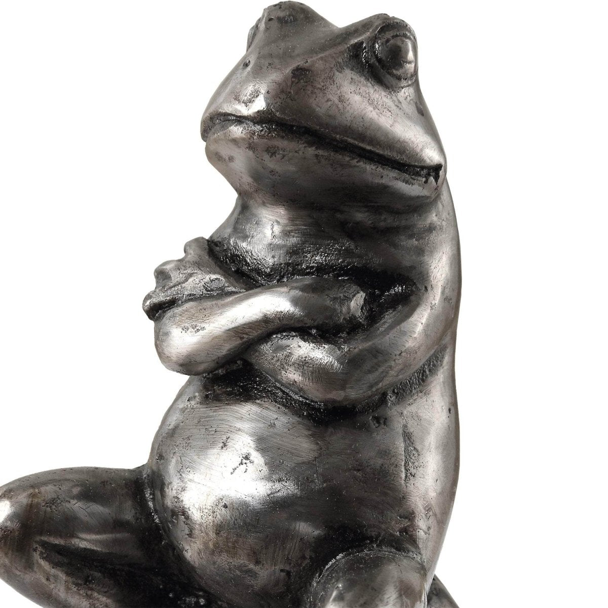 Daydreaming Frogs Aged Silver Bookends, S/2 - Uttermost - Bookends by Modest Hut