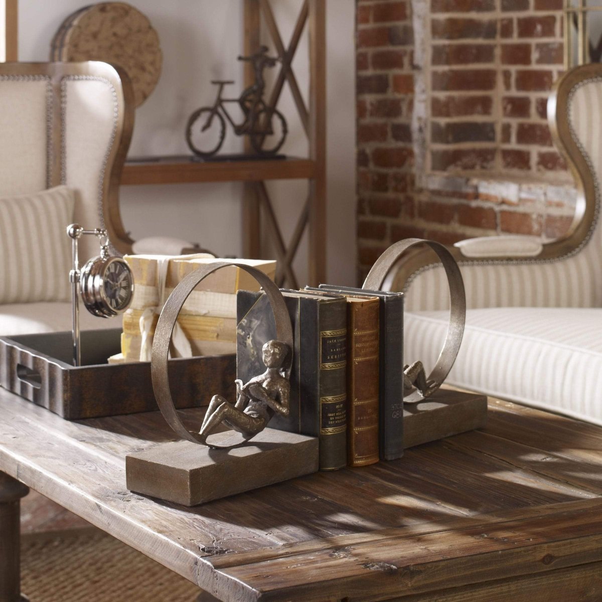 Lounging Kid Sphere Bookends - Uttermost - Bookends by Modest Hut