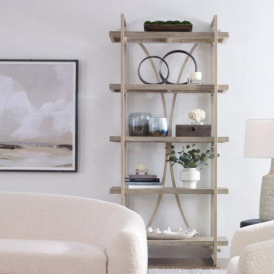 Sway Soft Gray Etagere - Uttermost - bookshelfs by Modest Hut