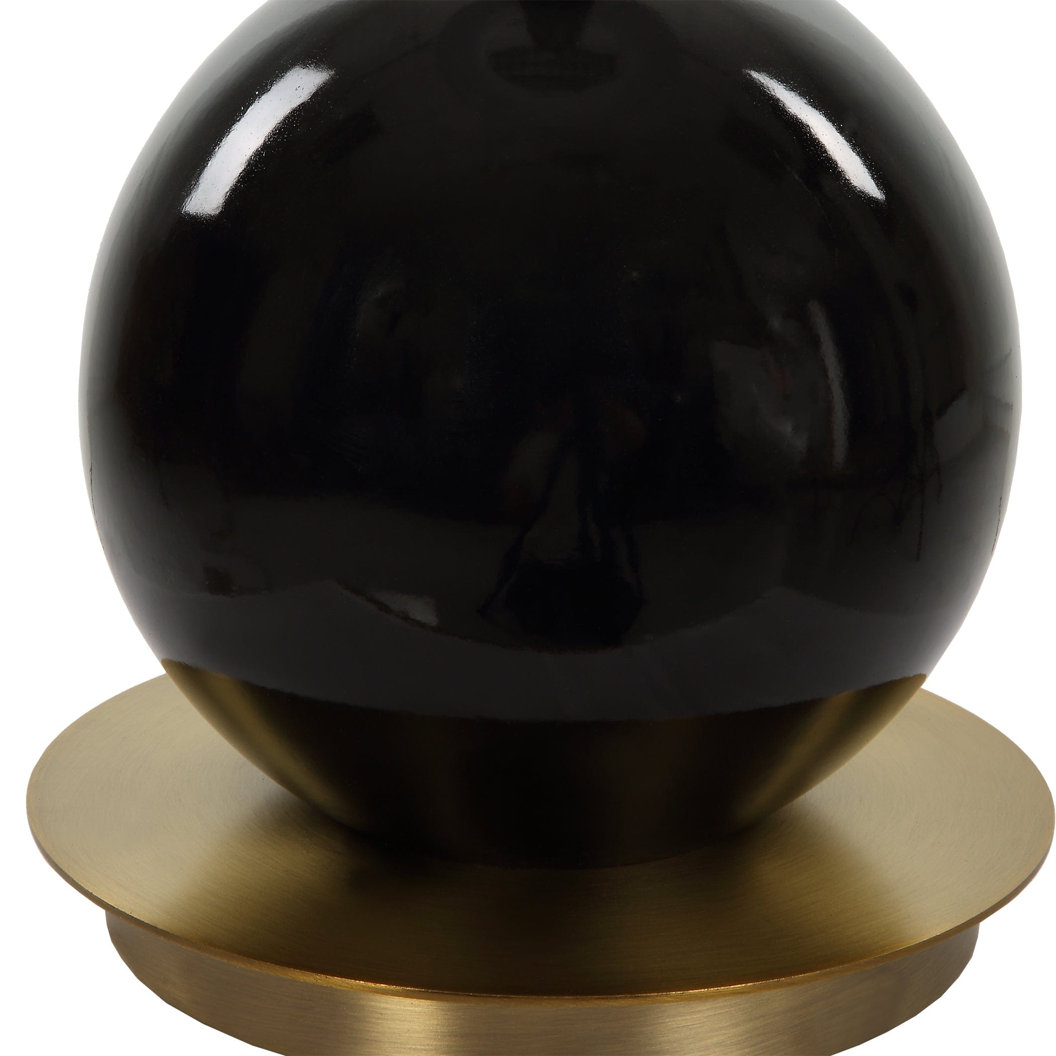 Brielle Polished Black Table Lamp Uttermost