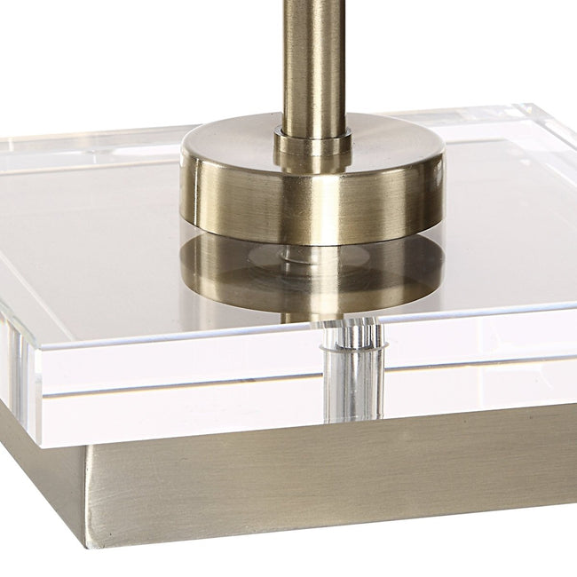 Antique Brass Metal Buffet Lamp with Crystal Base - Uttermost - Buffet Lamps by Modest Hut