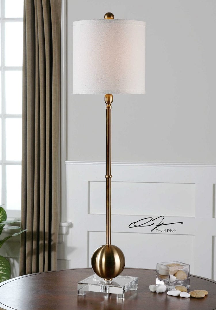 Laton Brass Buffet Lamp - Uttermost - Buffet Lamps by Modest Hut