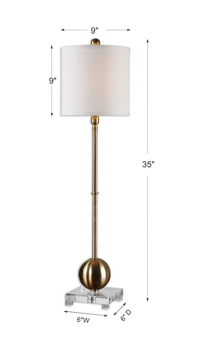 Laton Brass Buffet Lamp - Uttermost - Buffet Lamps by Modest Hut