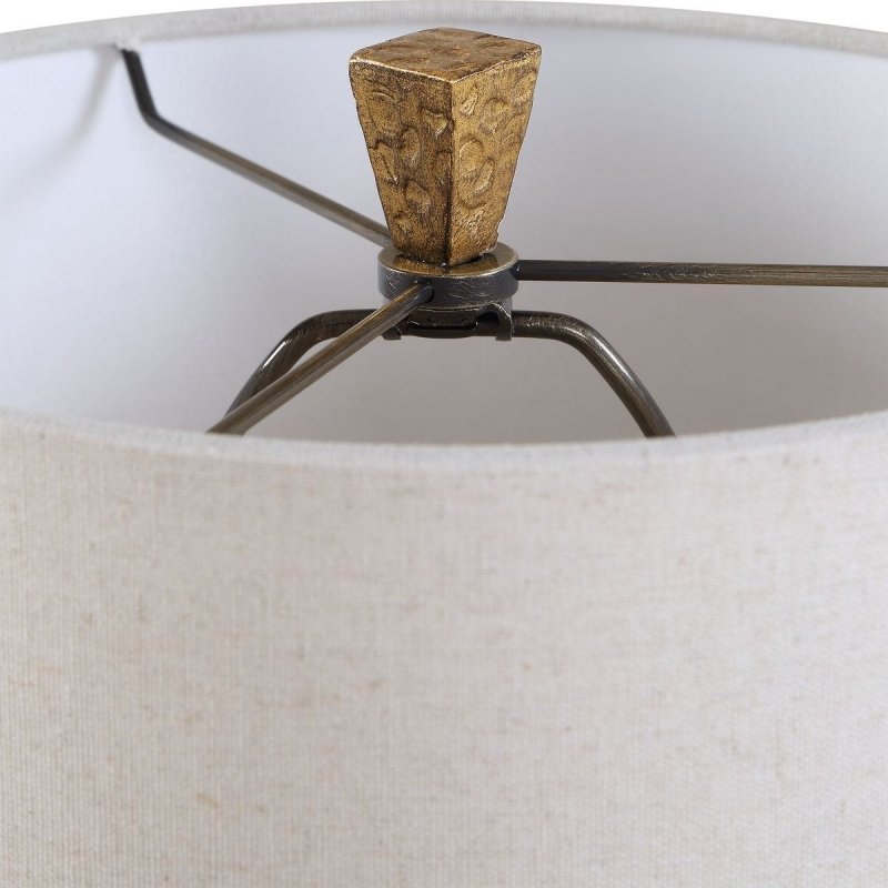 Additional detail view of the Midas Gold Iron Buffet Lamp image 9