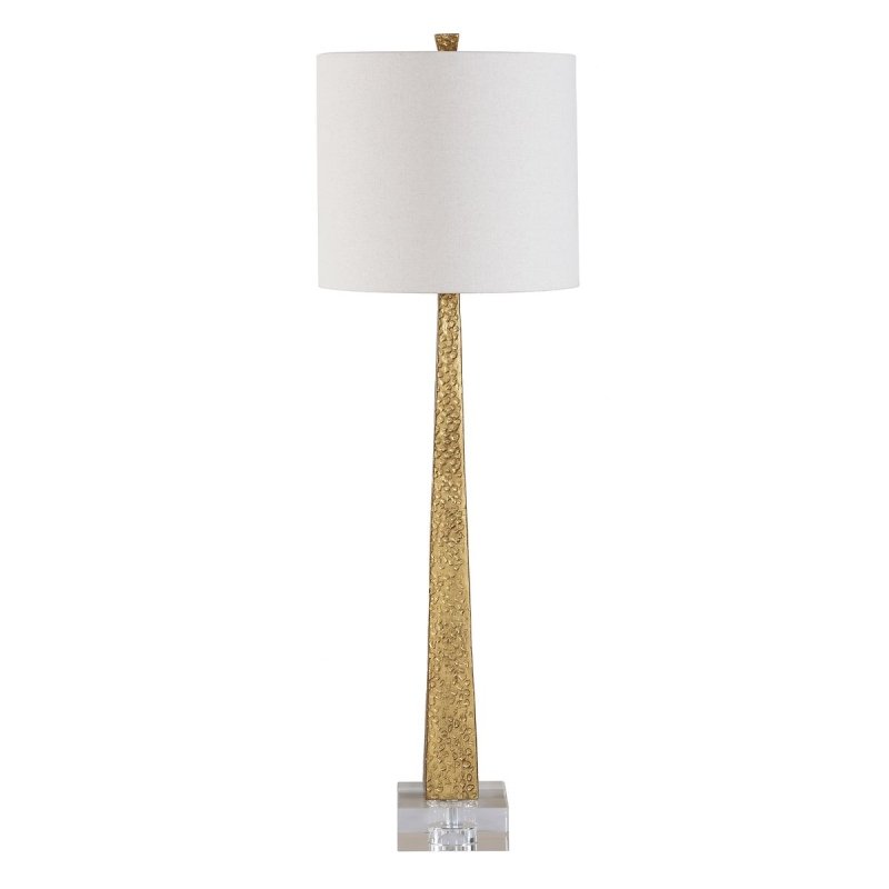 Detail view of the Midas Gold Iron Buffet Lamp