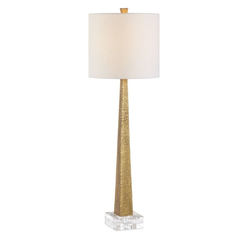 Alternate angle of the Midas Gold Iron Buffet Lamp by Uttermost